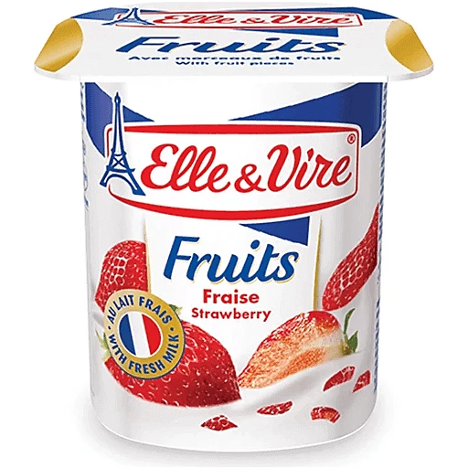 ELLE & VIRE YOGURT STRAWBERRY 125gr